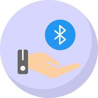 Bluetooth plano burbuja icono vector