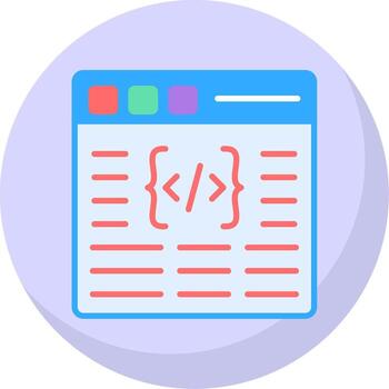 codificación plano burbuja icono vector