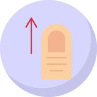 Tap Up Flat Bubble Icon vector