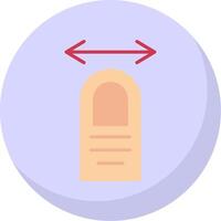 Tap Drag Flat Bubble Icon vector