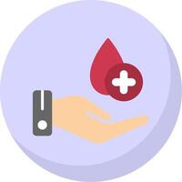 donar sangre plano burbuja icono vector