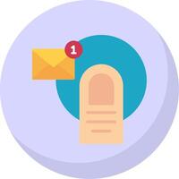 Email Flat Bubble Icon vector