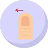 Tap Left Flat Bubble Icon vector