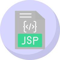 Jsp Flat Bubble Icon vector