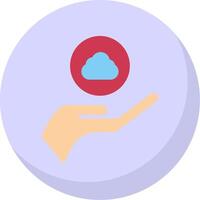 Cloud Flat Bubble Icon vector