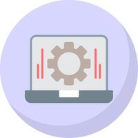 Laptop Flat Bubble Icon vector