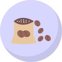 Beans Bag Flat Bubble Icon vector