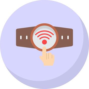 Touchscreen Flat Bubble Icon vector