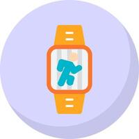 Running Flat Bubble Icon vector