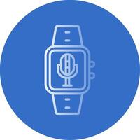 Microphone Flat Bubble Icon vector