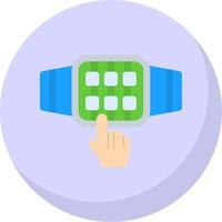 Touchscreen Flat Bubble Icon vector