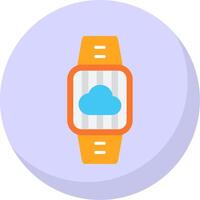 Cloud Connection Flat Bubble Icon vector