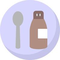 Coffee Syrup Flat Bubble Icon vector