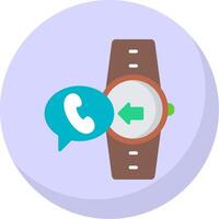 Incoming Call Flat Bubble Icon vector