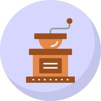 Coffee Grinder Flat Bubble Icon vector