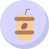 Take Away Flat Bubble Icon vector