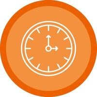 Clock Line Multi Circle Icon vector