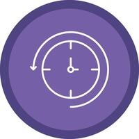 Back In Time Line Multi Circle Icon vector