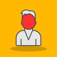 Person Avatar Filled Shadow Icon vector