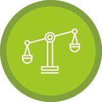 Balance Scale Line Multi Circle Icon vector