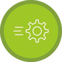 Gear Line Multi Circle Icon vector