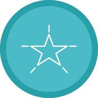 Star Line Multi Circle Icon vector
