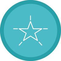 Star Line Multi Circle Icon vector