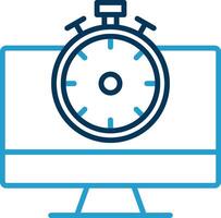 High Speed Communication Line Blue Two Color Icon vector