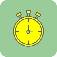 Stop Watch Filled Yellow Icon vector