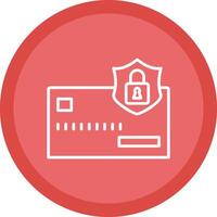 Secure Payment Line Multi Circle Icon vector