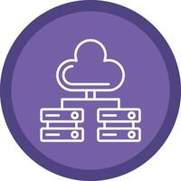 Big Data Line Multi Circle Icon vector