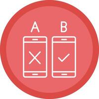 Ab Testing Line Multi Circle Icon vector