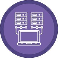 Data Network Line Multi Circle Icon vector