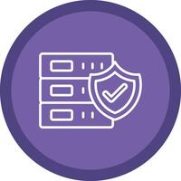 Database Security Line Multi Circle Icon vector