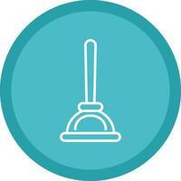 Plunger Line Multi Circle Icon vector