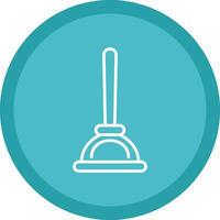 Plunger Line Multi Circle Icon vector