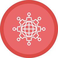 Networking Line Multi Circle Icon vector