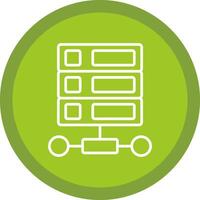Database Line Multi Circle Icon vector