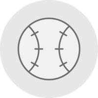 Baseball Line Filled Light Icon vector