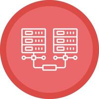 Data Network Line Multi Circle Icon vector