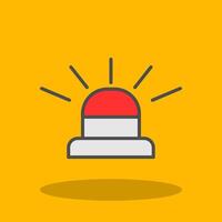 Siren Filled Shadow Icon vector