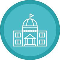 Government Line Multi Circle Icon vector