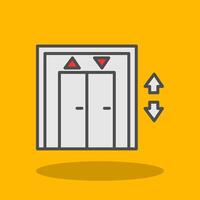 Elevator Filled Shadow Icon vector