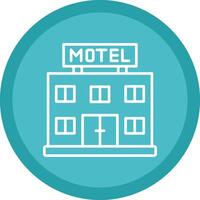 motel línea multi circulo icono vector