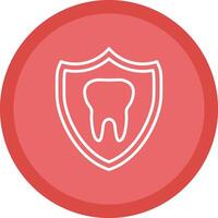 Tooth Line Multi Circle Icon vector