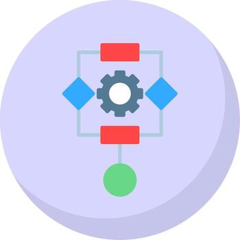 Algorithm Flat Bubble Icon vector