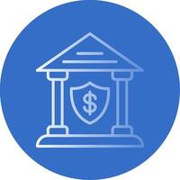 Bank Flat Bubble Icon vector