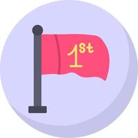 Flag Flat Bubble Icon vector