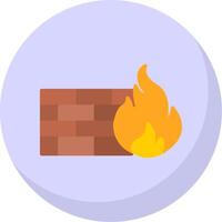Firewall Flat Bubble Icon vector
