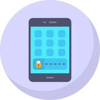 Mobile Flat Bubble Icon vector